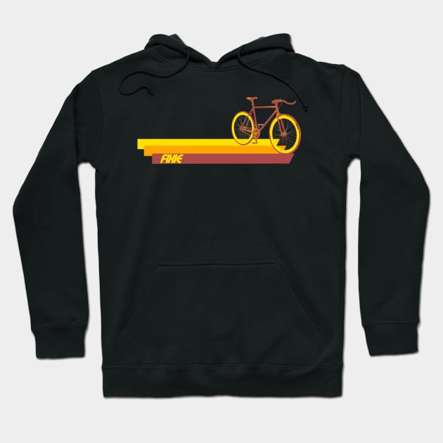 Fixie Retro Stripes Hoodie by SimonBreeze